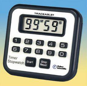 Traceable - Electronic Stop Watch / Timer 1 Channel, Magnetic Back 100 Minutes LCD Display - 1464914