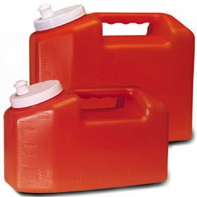 Urisafe - 24 Hour Urine Specimen Collection Container 4-1/2 X 6-1/3 X 9-5/8 Inch 3,000 mL (101 oz.) Screw Cap Unprinted NonSterile - 14375116