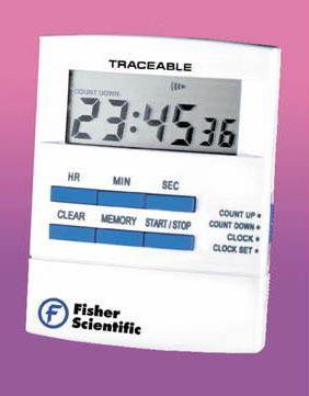 Traceable - Electronic Alarm Timer Count Down, Free Stand 24 Hours LED Display - 1464835