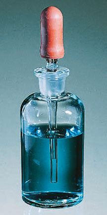 Fisher Scientific - Dropper, Bottle 2 oz, Borosilicate Glass, Pipet, Rubber Bulb - 02992B