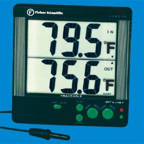 PANTek Technologies LLC Fisher Scientific Traceable Digital Laboratory Thermometer Fahrenheit -58° to +158°F Short Epoxy Sensor Wall / Door Mount Battery Operated - 1507728