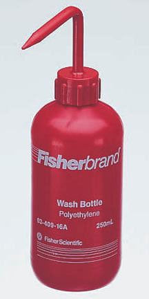 Fisher Scientific Fisherbrand Wash Bottle 8 oz., Polyethylene, Polyproplyene Cap and Noz.zle, Rigid Spout - 0340916A