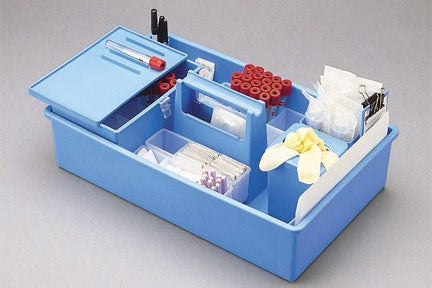 Fisher Scientific Phlebotomy Tray Unit 6 Inch, Medium, Blue For Drawing Medium Volume of 40+ Tubes - 22038451