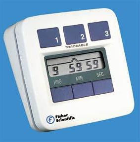 Traceable - Electronic Alarm Timer 3 Channel 10 Hours LCD Display - 0666255