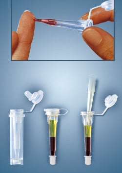 Fisher Scientific Microvette CB 300 Capillary Blood Collection Tube Conical Bottom, Skirted K2 EDTA Additive 10.8 X 43.7 mm 300 µL Violet Pull Cap Plastic Tube - NC9141704