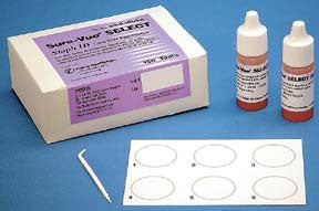 Sure-Vue Select Staph ID - Rapid Test Kit Latex Agglutination Test Staphylococcus Aureus Primary Culture Sample 150 Tests - 23038056