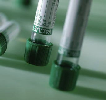 Greiner Bio-One Vacuette Venous Blood Collection Tube Analyte Determination Lithium Heparin Additive 13 X 75 mm 4 mL Green / Black Ring Pull Cap Polyethylene Terephthalate (PET) Tube - 454029
