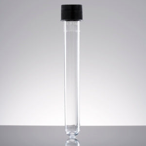 Fisher Scientific Falcon Test Tube Round Bottom Plain 16 X 125 mm 16 mL Black Screw Cap Polystyrene Tube - 1495942