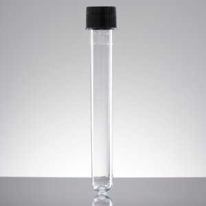 Falcon - Test Tube Round Bottom Plain 16 X 125 mm 16 mL Black Screw Cap Polystyrene Tube - 1495942