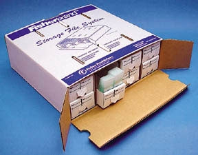 Fisher Scientific Fisherbrand Storage File System Holds 2000 Microscope Slides, Polymer Coated Surface, Boxes Shipped Flat, Unique locking tabs for security and stability Microscope Slides - 22289937