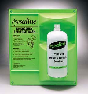 Fisher Scientific Eyesaline Eyewash Station, Single Wall Mount 32 oz. - 19003031