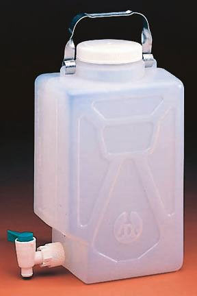 Nalgene - Carboy with Spigot Rectangular with Spigot Polypropylene 5.5 gal. / 20 Liter - 029635C