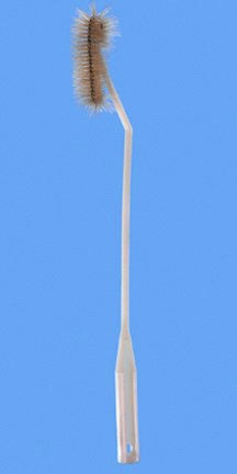 Fisher Scientific Fisherbrand Flask Brush 16 Inch L, Bristle: 1.5 OD X 4 L Inch, Plastic Shaft and Handle, Extended Bristled End, Unbleached White Hog Bristles Flask / Bottle - 35715