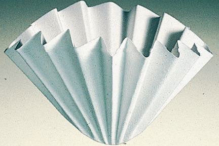 Fisher Scientific Fisherbrand Filter Paper 12.5 cm OD, Particle Retention: Above 10 µm, Qualitative Circle, Coarse, Grade: P8 Fluted Conical Funnels - 0979014D