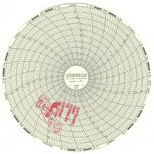 Dickson - 7-Day Temperature Recording Chart Pressure Sensitive Paper 6 Inch Diameter Gray Grid - 1507482