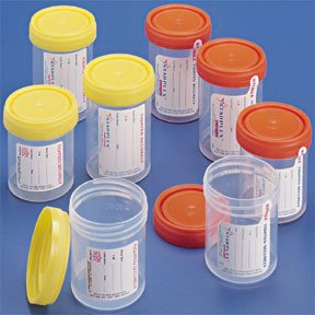 LeakBuster - Specimen Container 53 mm Opening 120 mL (4 oz.) Screw Cap Patient Information NonSterile - 03341107