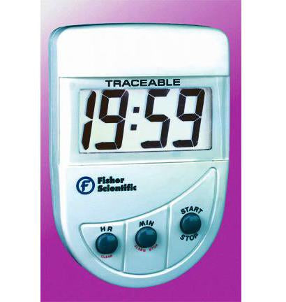 Traceable - Electronic Alarm Timer Benchtop , Clip on, Magnetic Back 20 Hours LCD Display - 0666249