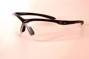 Fisherbrand Racer Series - Safety Glasses Clear Tint Polycarbonate Lens Black Frame Over Ear One Size Fits Most - 190421000