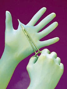 Fisherbrand - Exam Glove Large NonSterile Nitrile Standard Cuff Length Fully Textured Green Not Chemo Approved - 19050550C