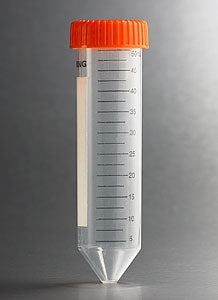 Fisher Scientific Corning CentriStar Centrifuge Tube Conical Bottom Plain 28 X 115 mm 50 mL Orange Screw Cap Polypropylene Tube - 05526B