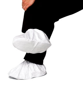 Fisher Scientific Tyvek IsoClean Shoe Cover Tyvek Isoclean Small Shoe High PVC Sole White NonSterile - 17988103