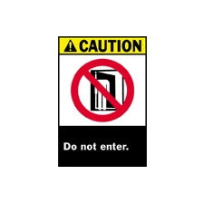 Fisher Scientific Brady Caution Sign Caution: Do Not Enter, With Pictogram - 19038027
