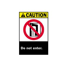 Brady - Door Sign Caution Caution: Do Not Enter, With Pictogram - 19038027