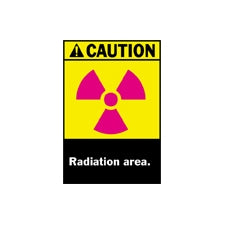 Brady - Door Sign Caution Caution: Radiation Area, With Pictogram - 19038074