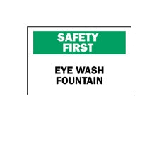 Fisher Scientific First Aid Sign Safety First: Eye Wash Fountain - 19102345