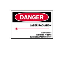 Fisher Scientific - Door Sign Caution Danger: Laser Radiation Avoid Direct Exposure To Beam Class 111B Laser Product, With Pictogram - 19807285