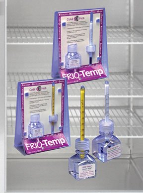 FRIO-Temp - Liquid-in-Glass Verification Thermometer Celsius -5° to +20°C Partial Immersion Door / Wall Mount Does Not Require Power - S97412
