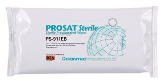PROSAT Sterile - Surface Disinfectant Cleaner Premoistened Cleanroom Manual Pull Wipe 30 Count Soft Pack Alcohol Scent Sterile - 18999474