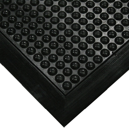 Fisher Scientific Ortho Stand Anti-Fatigue Mat 3 X 4 Foot Black / Yellow Rubber - 19003152B
