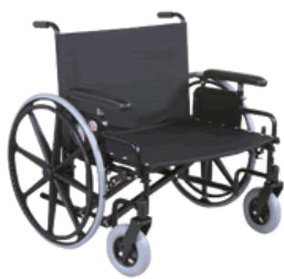 Gendron Regency XL 2000 Bariatric Wheelchair Heavy Duty Full Length Arm Removable Arm Style Mag Wheel Black 32 Inch Seat Width 700 lbs. Weight Capacity - 6732-22-62-29-83-8