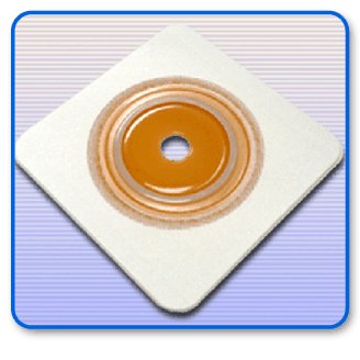 Genairex Securi-T Ostomy Barrier Trim to Fit, Extended Wear Tape Collar 1-3/4 Inch Flange Up to 1-1/4 Inch 4-1/2 X 4-1/2 Inch - 7804134