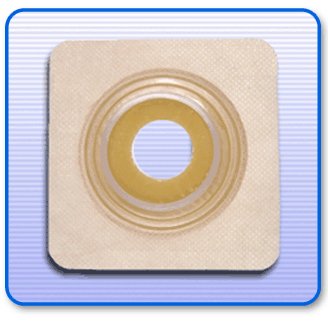 Securi-T - Ostomy Barrier Precut, Standard Wear Flexible Tape 45 mm Flange 1 Inch Opening 4 X 4 Inch - 7325134