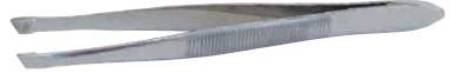 Grafco - Tweezers 3-1/2 Inch Length Stainless Steel NonSterile NonLocking Thumb Handle Straight Slanted Tips - 1784