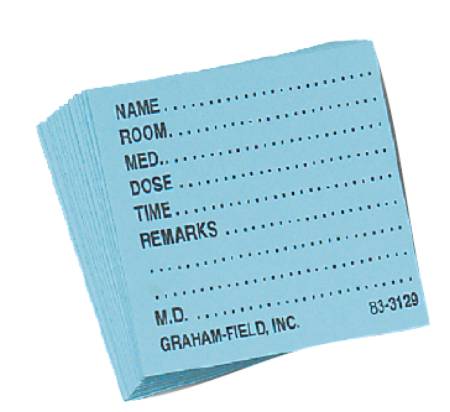 Grafco - Medicine Card 1 1/2 X 1 3/4 Inch, Blue - 3129 BL
