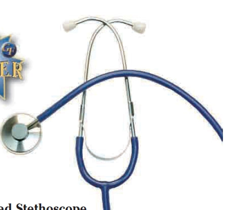 Graham-Field - Classic Stethoscope Black 1-Tube 22 Inch Tube Single Head Chestpiece - 300DLX