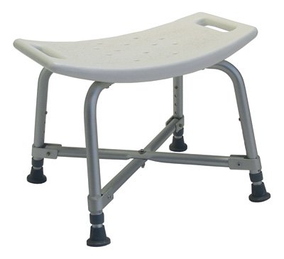 Lumex - Bariatric Shower Chair Fixed Handle Aluminum Frame Without Backrest - 7932A