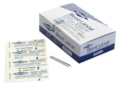 Graham-Field Feather Safety Lancet Fixed Depth Lancet Blade 1.5 mm Depth 3.8 mm Blade - 3554