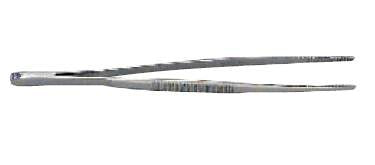 Grafco - Dressing Forceps 4-1/2 Inch Length Stainless Steel NonSterile NonLocking Thumb Handle Straight Serrated Tips - 2743