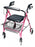 Graham-Field Lumex Walkabout Lite 4 Wheel Rollator Pink Lightweight Aluminum Frame - RJ4300P