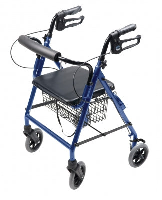 Graham-Field Lumex Walkabout 4 Wheel Rollator Royal Blue Adjustable Height Aluminum Frame - RJ4302B