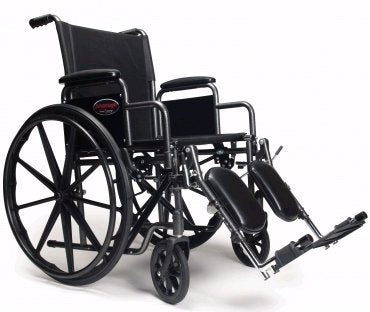 Graham-Field Advantage Wheelchair Heavy Duty Full Length Arm Padded, Removable Arm Style Mag Wheel Black 20 Inch Seat Width 250 lbs. Weight Capacity - 3H010350