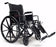 Graham-Field Advantage Wheelchair Heavy Duty Full Length Arm Padded, Removable Arm Style Mag Wheel Black 20 Inch Seat Width 250 lbs. Weight Capacity - 3H010350