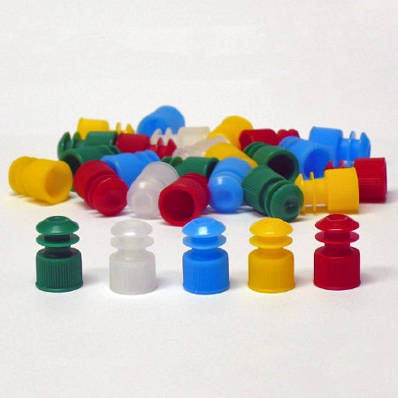 Globe Scientific Test Tube Cap Blue, Flanged Plug 12 mm Tube - 118127B