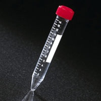 Globe Scientific - Centrifuge Tube Conical Bottom Plain 17 X 120 mm 15 mL Red Screw Cap Acrylic Tube - 6267