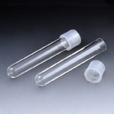 Globe Scientific - Test Tube Round Bottom Plain 12 X 75 mm 5 mL Without Color Coding Dual Position Snap Cap Polystyrene Tube - 110405