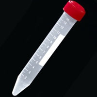 Globe Scientific - Centrifuge Tube Conical Bottom Plain 20 X 120 mm 15 mL Red Screw Cap Polypropylene Tube - 6271